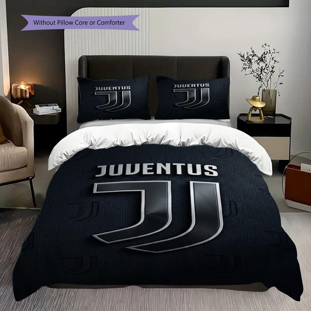 Set tre pezzi Orgoglio Heritage Juventus (1 * copripiumino + 2 * federa, senza nucleo) Copripiumino e federa morbidi e confortevoli