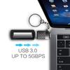 USB C to USB 3.0 OTG Adapter Type C Male to Female Converter with Keychain Zinc Alloy Case for Smartphones Tablets Accessories