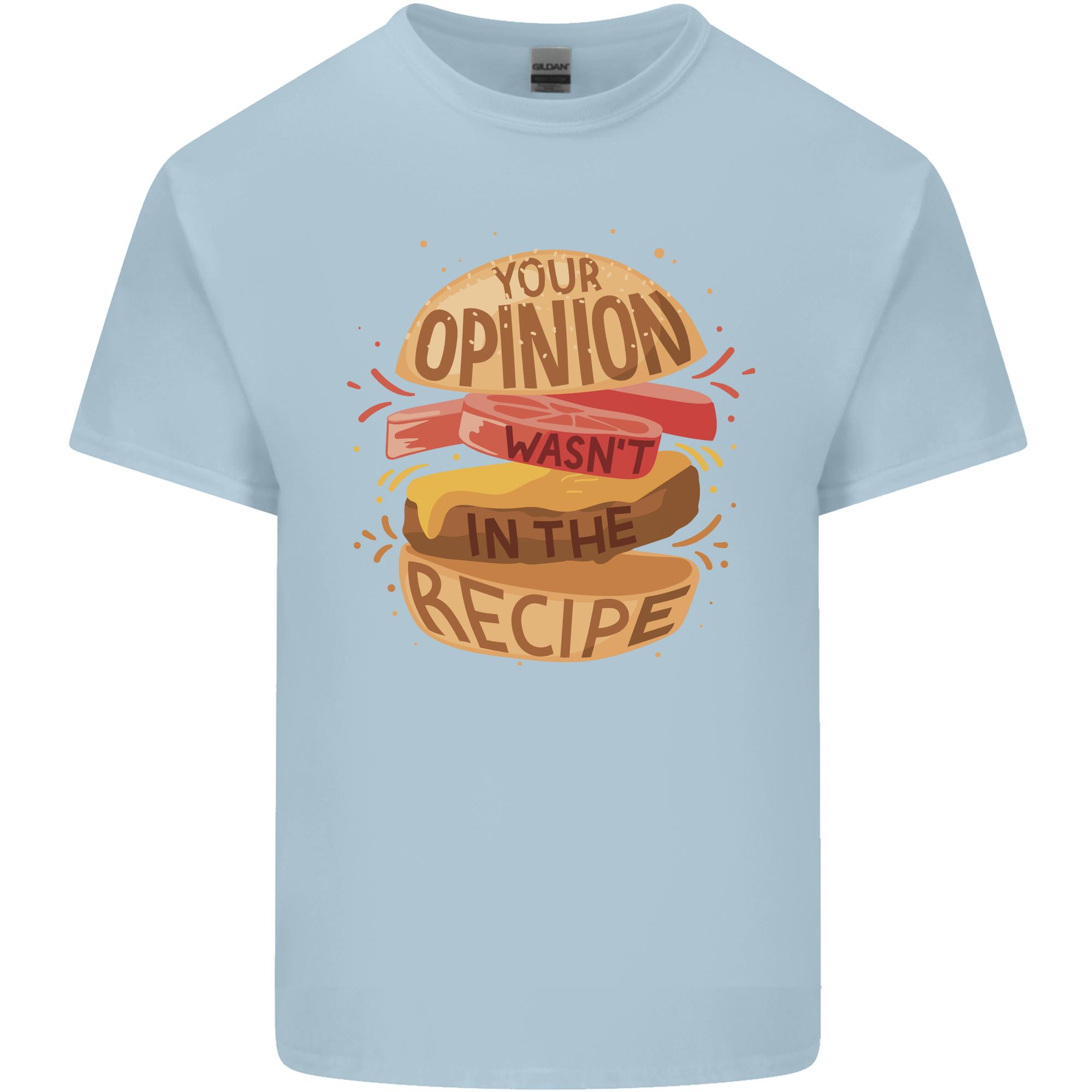 Food Your Opinion Funny Chef BBQ Cook Unisexs Light Cotton TShirt S