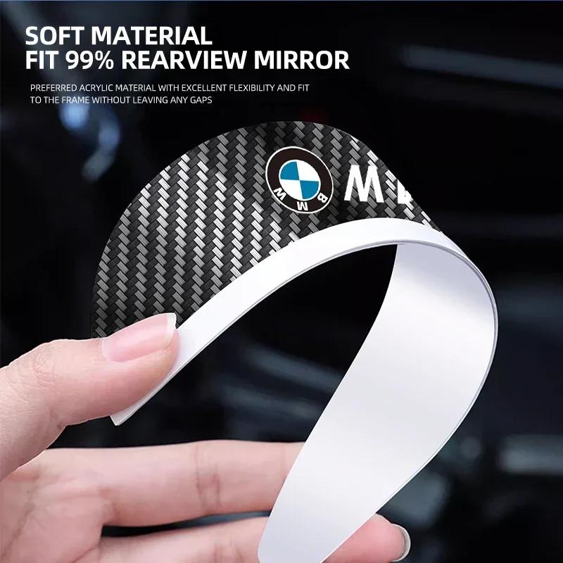XMVPW1 2pcs Carbon Fiber Car Rearview Mirror Rain Eyebrow Sticker For BMW M M3 M5 M6 X3 E46 E90 E39 F10 F20 F30 G20 E60 E36 E34 X6