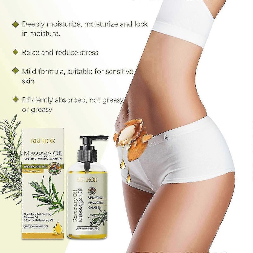 Rosemary Body Essential Oil - Nourishing, Moisturizing & Relaxing Massage Oil for Daily Skin Care