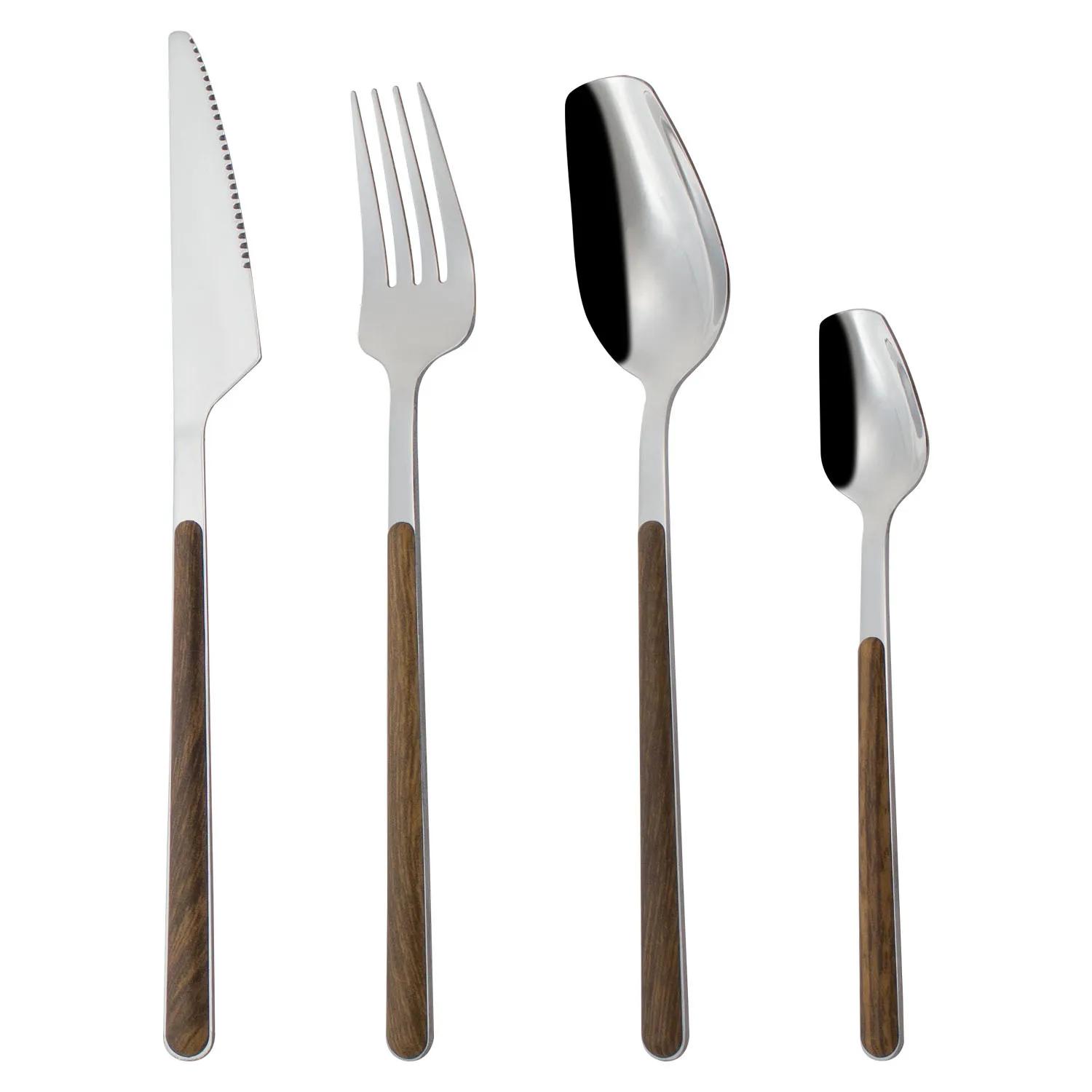 

24 шт. Набор столовых приборов из нержавеющей стали с пластиковой ручкой-зажимом, столовая посуда, западная посуда, нож, вилка, чайная ложка, можно мыть в посудомоечной машине, подарок