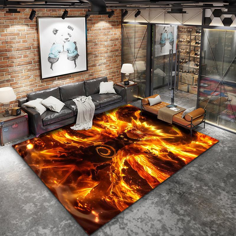 Naruto Fire Sage Mode Carpet Rug For Living Room Bedroom Home Sofa Decoration,kids Play Nonslip Floor Mat