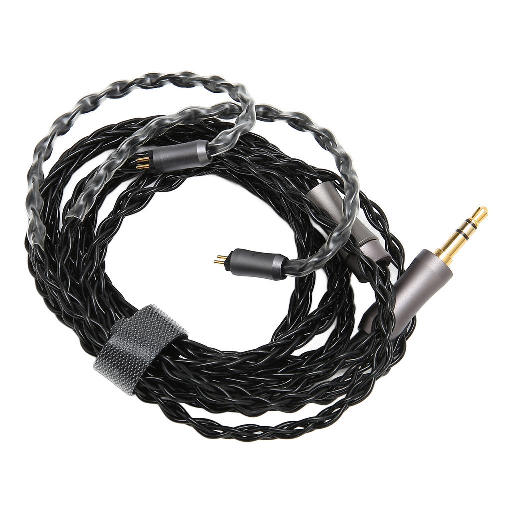 3.5mm Headphone Cable 8 Core Silver Plated 3.9ft 2Pin Headphone Cable for MP3 MP4 Headphones