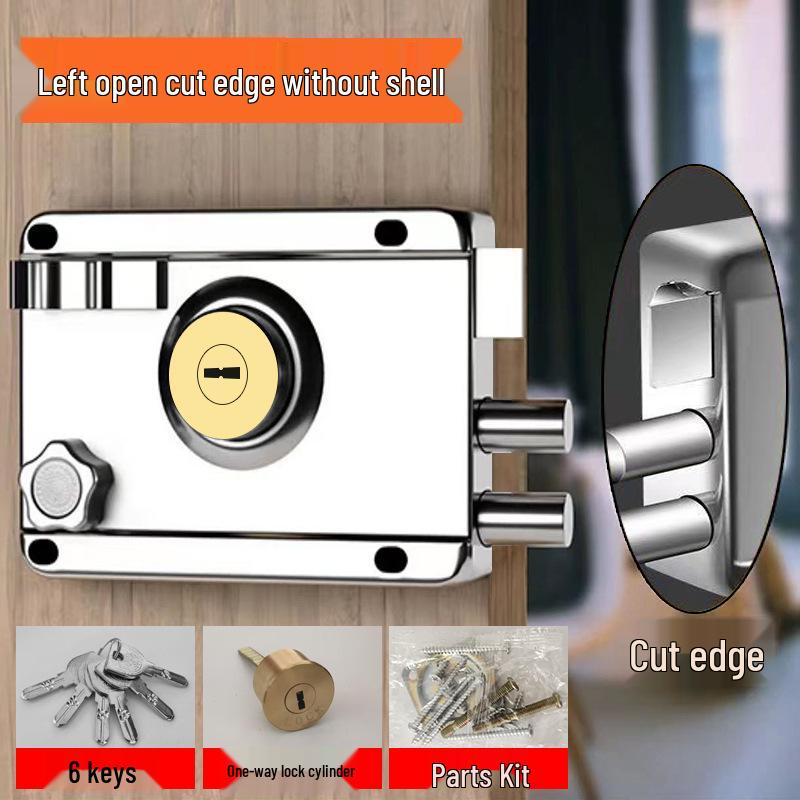 Cerradura de Puerta Antirrobo de Acero Inoxidable Bronce Rojo para Puertas de Madera o Hierro, Uso Doméstico o de Dormitorio, Con Núcleo de Cobre