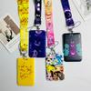 Animated Lanyards Cartoon Badge Holder ID Credit Card Pass Hang Rope Keychain For Keys Anime Accessories Gifts