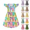 Mädchen Kleinkind Ärmelkleid Kleider Bedruckt Party Schulkleider Kleidung Für Mädchen