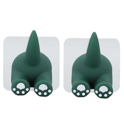 2 Stück Kinder Zahnbürstenhalter Niedliche Cartoon-Form Wandmontierter Zahnbürstenständer für Badezimmer Dinosaurier