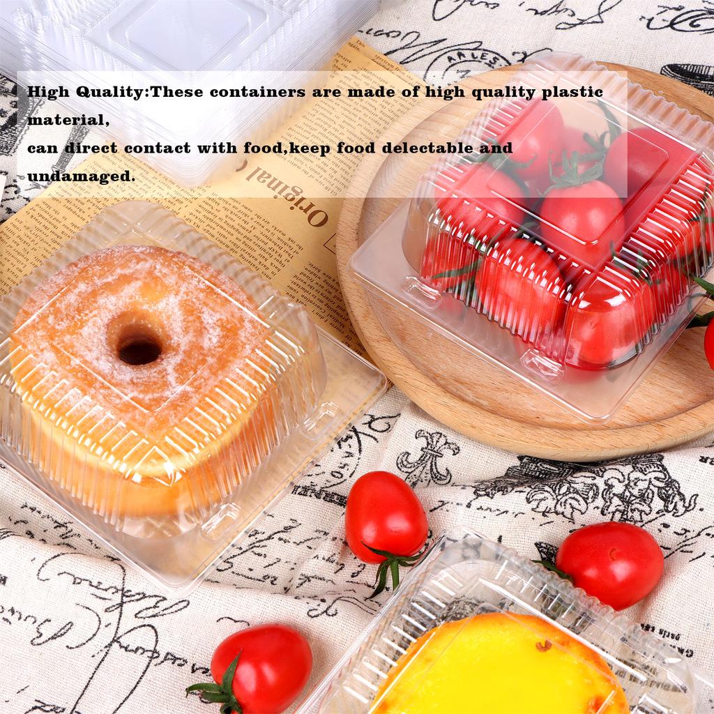 Clamshell Take Out Tray Plastic Hinged Food Containers Disposable Takeout Box