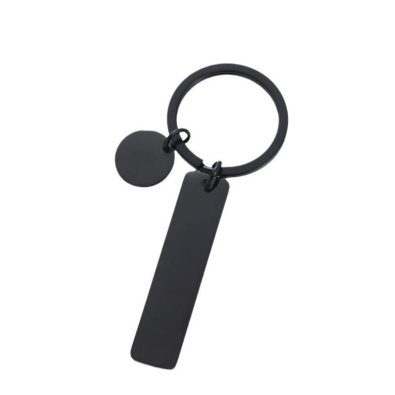 Colorful Stainless Steel Round Keychain: Blank, Laser-Printed Gift