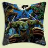 NNinja Turtles Pillow Covers Cartoon Sofa Decorative Home Doublesided Printing Short Plush Cute Cushion Cover