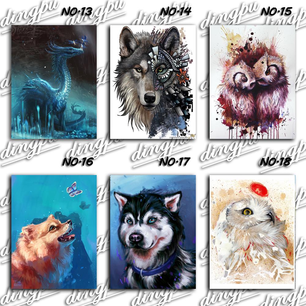 DINGPU 5D DIY Diamond Painting Full Round Rhinestone Animal Diamond Embroidery Cross Stitch Home Decoration