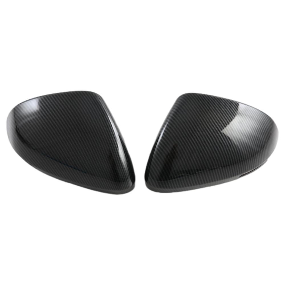 For BYD Yuan Up /Atto 2/ S1 Pro 2024 2025 2026 2Pcs Car Side Door Rearview Mirror Cover Shell Cap Decorative Carbon Fiber Black