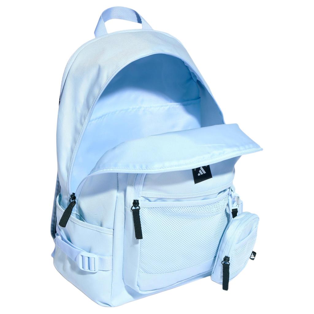 Adidas 23L 2 In 1 Color Block Design Zipper Closure Polyester Backpack Unisex Backpack Crystal-Blue KR5111