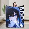 Ado Hibana Tour Fleece Blanket Funny Throw Blanket for Home Hotel Sofa 125*100cm Bedspreads