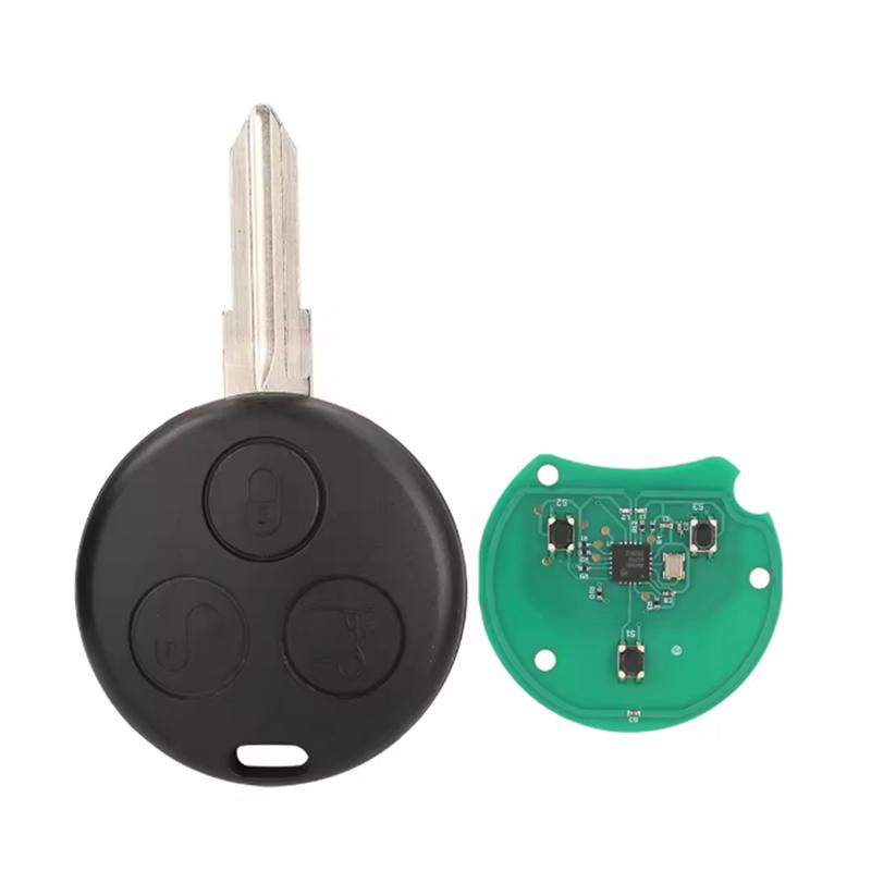 

Car 433Mhz 3 Button Remote Key With Chip For Smart Fortwo 1998-2006 Car Key чорний