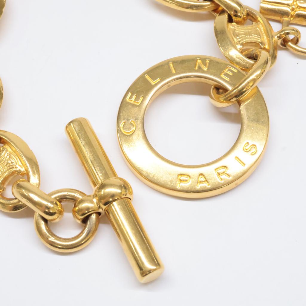 CELINE Bag Motif Charm Macadam Bracelet goldUsed