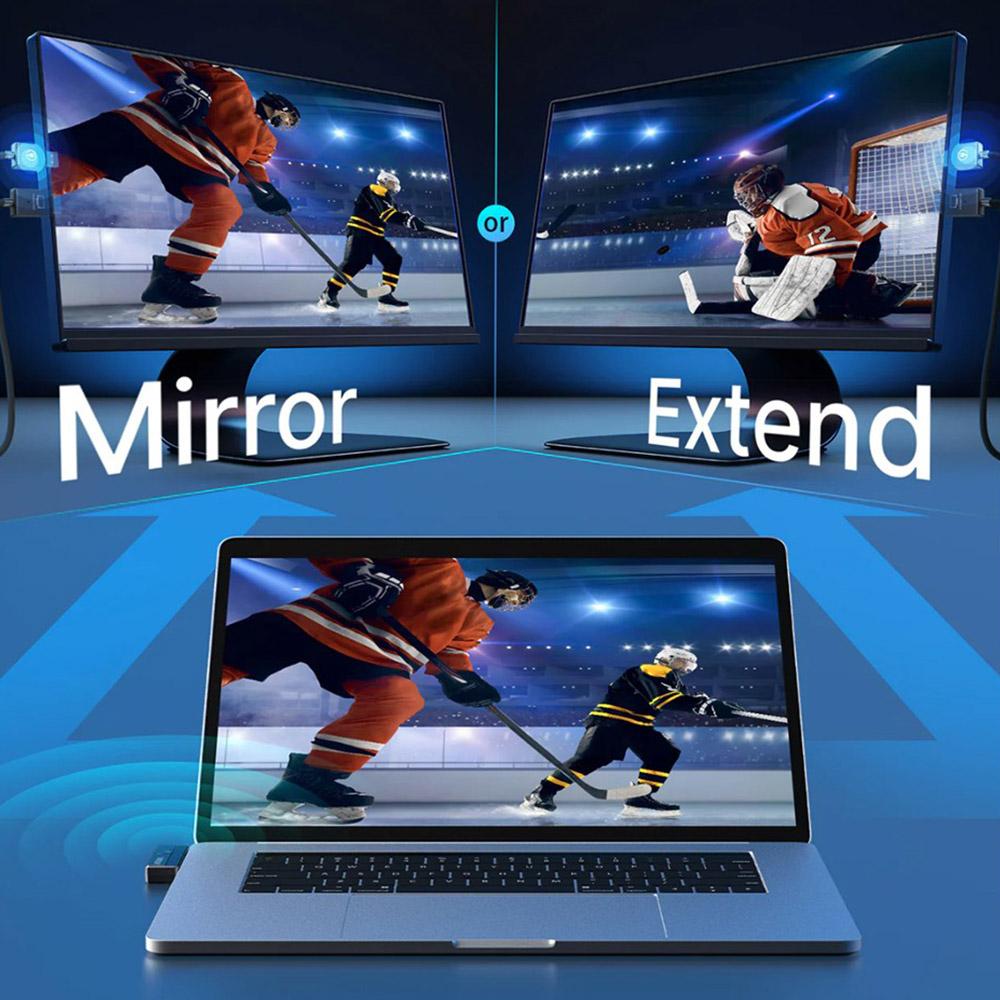 MINIX C1 Plus USB-C zu HDMI Wireless Dongle, 165ft/50m Übertragung, Plug and Play