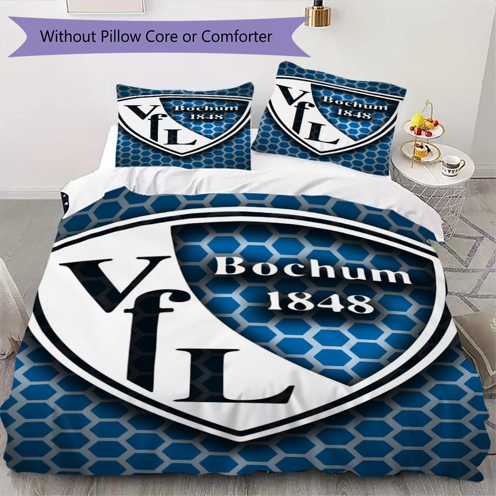 Set Copripiumino e Federe con Motivo VfL Bochum 1848 Decorazione per la Casa Regalo di Compleanno (1 * copripiumino + 2 * federe senza imbottitura)98