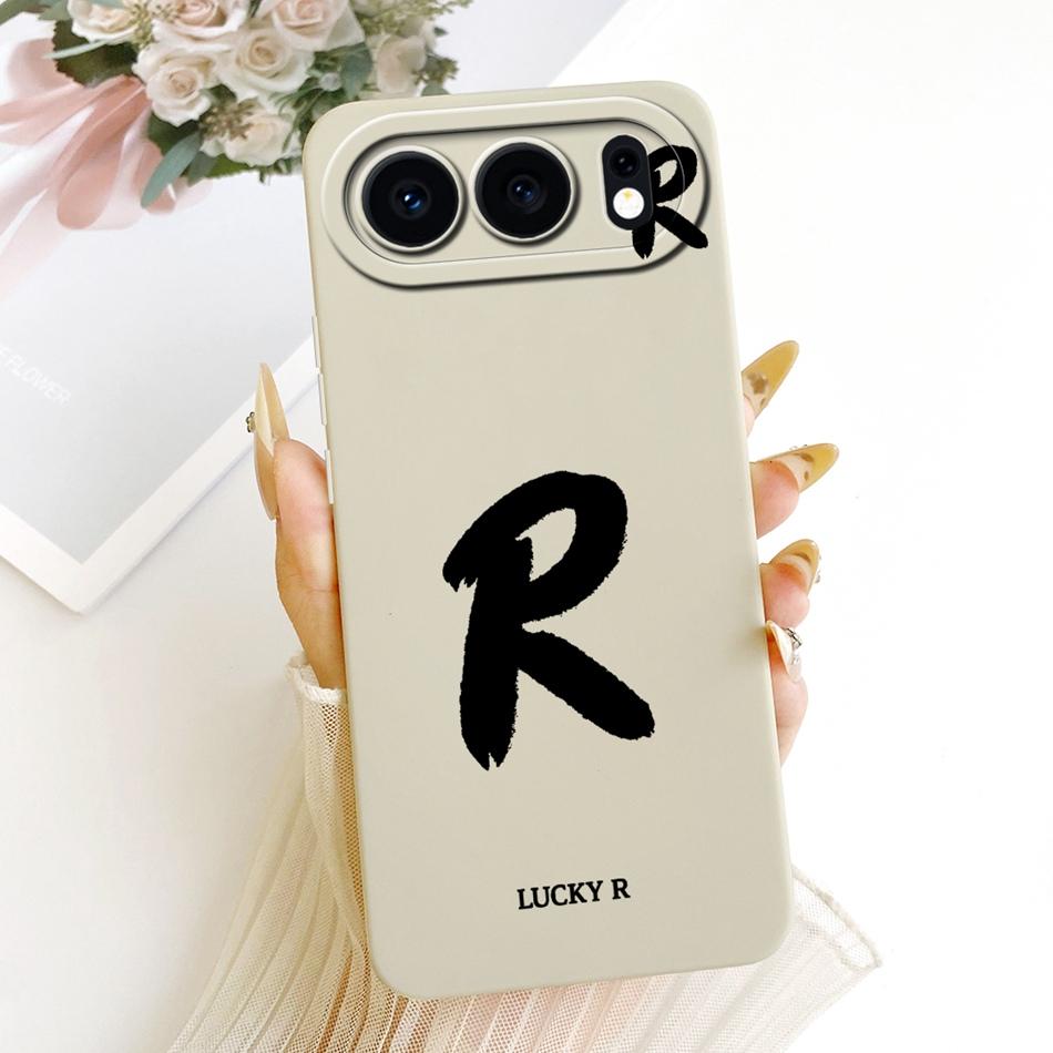 For Honor 500 5G Lucky Initial Letter Phone Case For Honor 500 MEY-AN00 Soft Silicone Shockproof Cases Bumpers