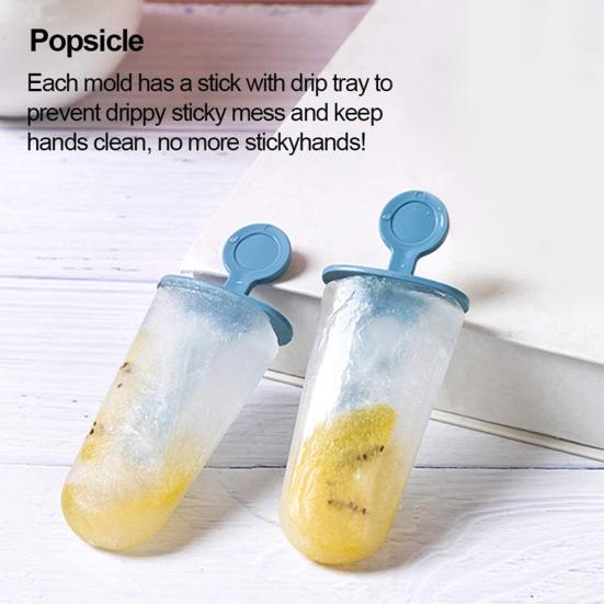 2Pcs 8 DIY Ice Cells Summer Home Plastic Lolly Cream Molds Refrigerator