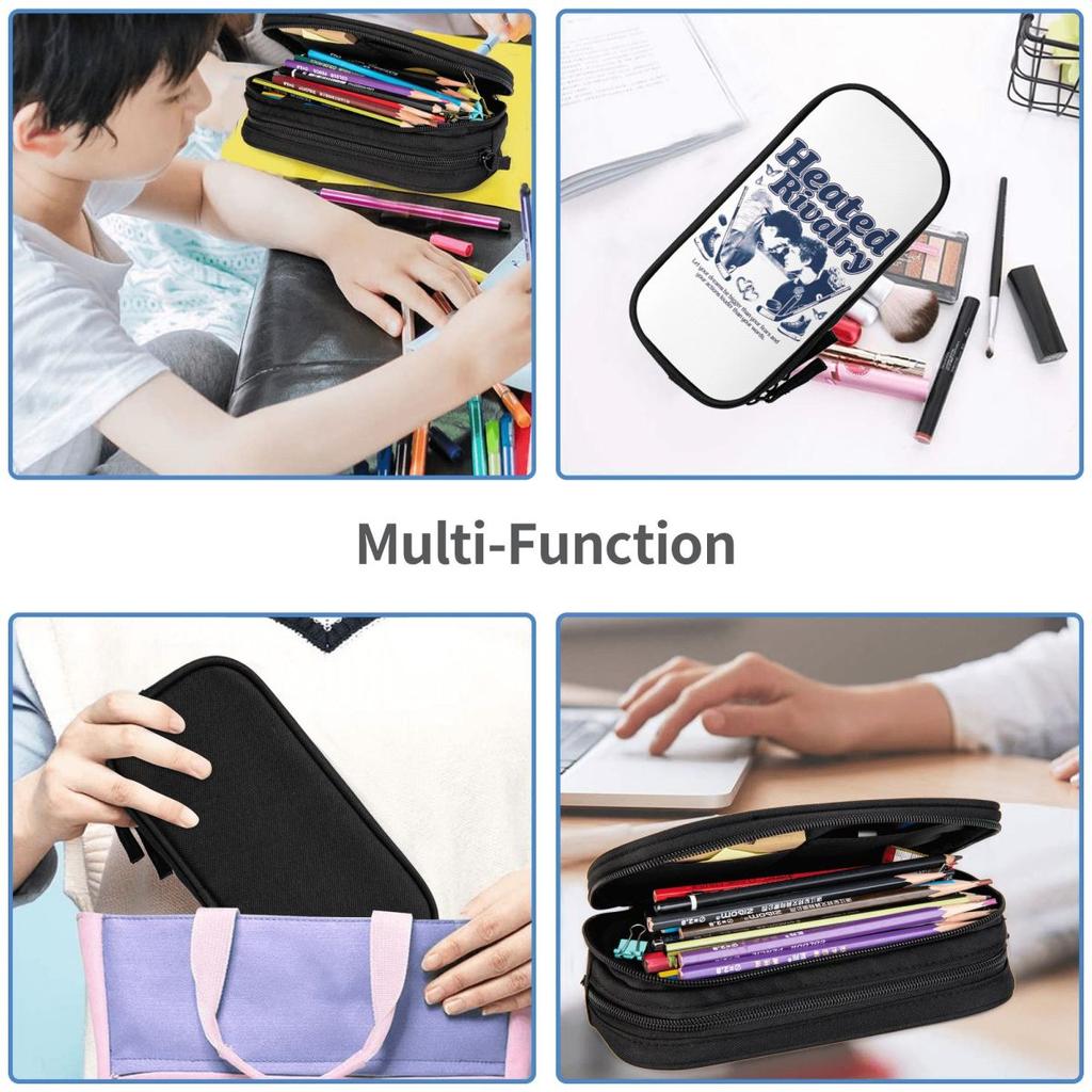 Vintage Shane Hollander & Ilya Rozanov Heated-Rivalry Merch Pencil Case Large-capacity Office Supplies Pencil Case Stationery