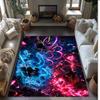 Soft Crystal Velvet Floor Rug,Demon Slayer Anti Slip Decorative Carpet, Plush Area Mat For Indoor Home Decoration