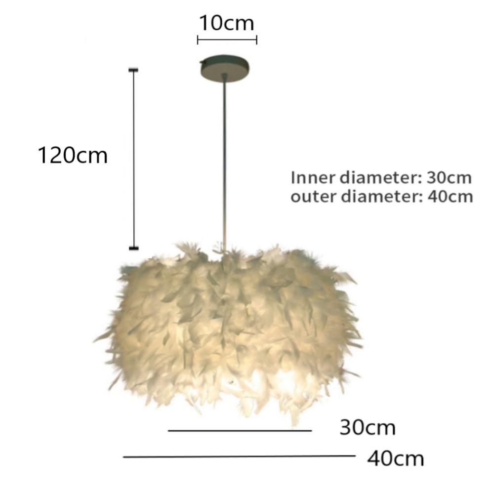 Modern Feather LED Pendant Light E27 Lamp Holder Fairy Hanging Lamps Goose Bedroom Dining Room Loft Ceiling Nordic Chandelier