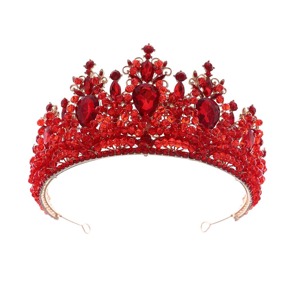 Wedding Hair Tiara Crystal Bridal Princess Pageant Crown Diamond Veil Hair Jewelry Headpiece