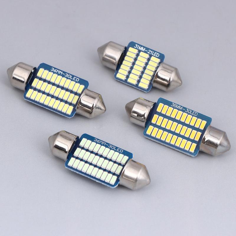 6Pcs C5W Led Bulbs Canbus Festoon Led For Car Interior Dome Trunk License Plate Lights 12V 300Lm 6500K White