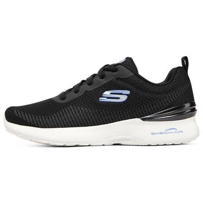 Skech-Air Dynamight Fabric Sports Comfort Shock Absorbing Breathable Low-Top Casual Shoes Women Sneaker Black 149758-BLK