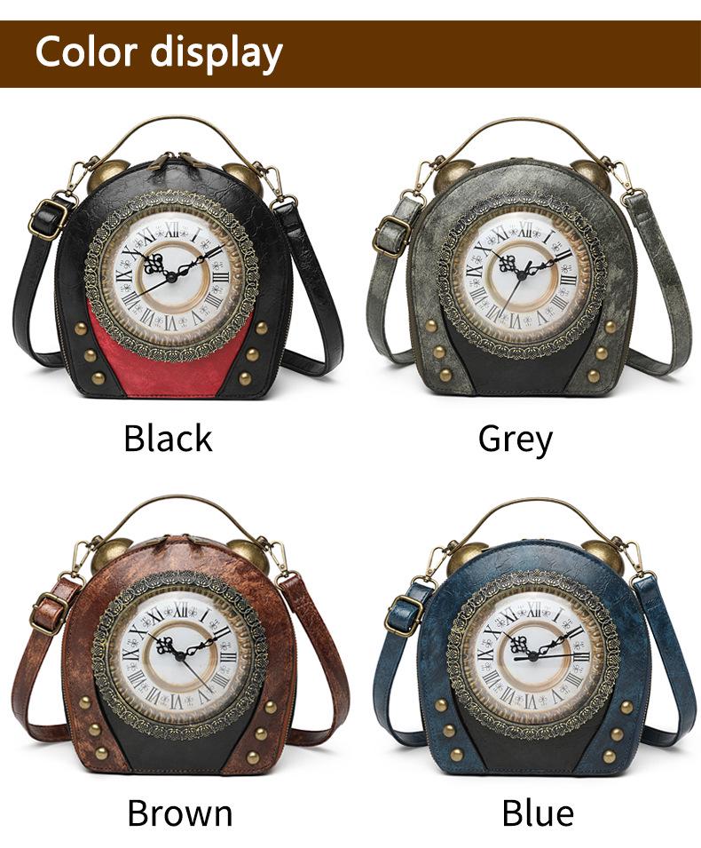 2025 British Niche Retro Handbags: Creative Clock and Watch Inspired Round Bags for Women