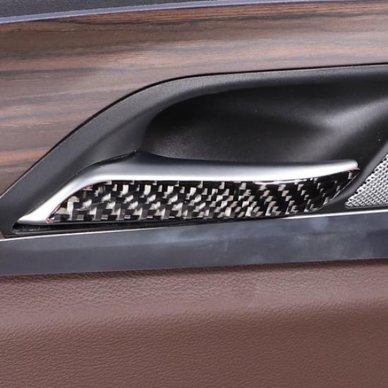 For BMW X3 G01 2018-2022 Carbon Fiber Car Interior Door Grab Handle Sticker Trim