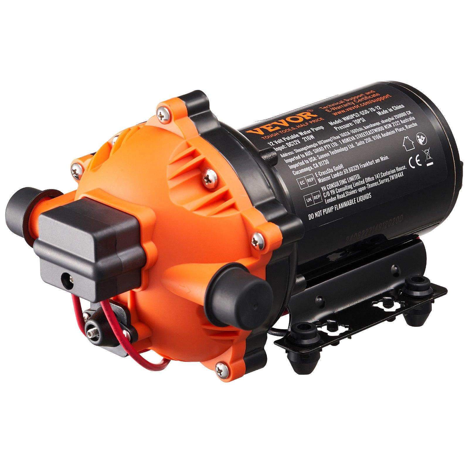 VEVOR 12V Diaphragm Pump, 5 GPM