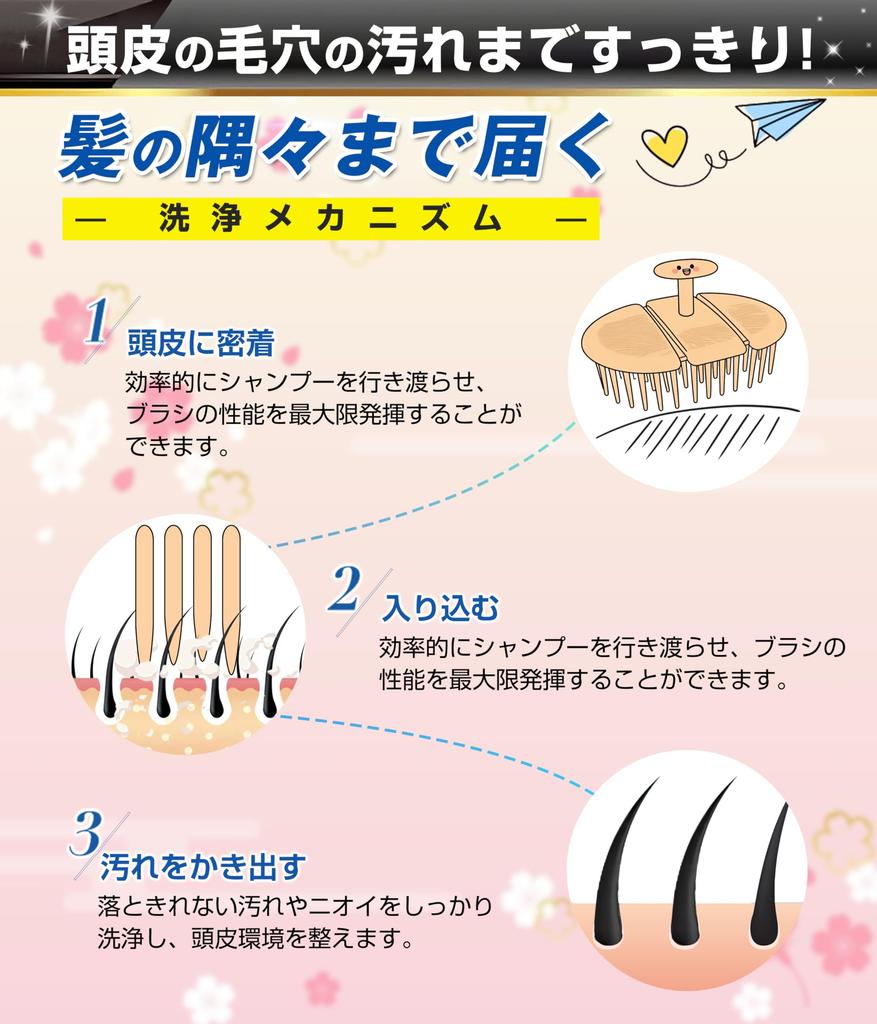 JOYSTECH Soft Scalp Massage Brush (Purple) - Shampoo Brush for Women, Recommended by Hair Analysts.