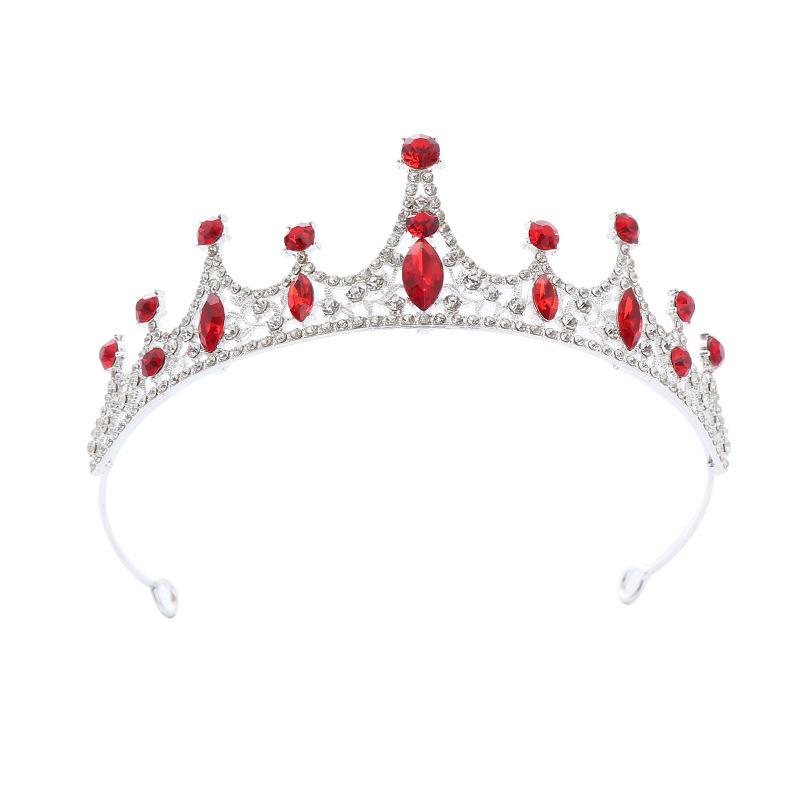 Crown Headwear  Birthday Hair Band  Queen Baroque Rhinestone European and American Bride's Crown Dress  Hair Crown