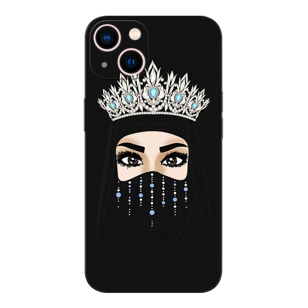 Schwarze TPU-Hülle für Vivo Y30 Y30G Y31 Y53S Y33 Y33S Y33T Y67 Y51 Y51S Y51A 2021 2022 2020 4G 5G Muslimisch Islamisch Gril Queen