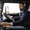Bluetooth-Headset mit Mikrofon, LKW-Fahrer Bluetooth-Headset mit KI-Geräuschunterdrückung & Stummschalttaste, Kabellose On-Ear-Kopfhörer