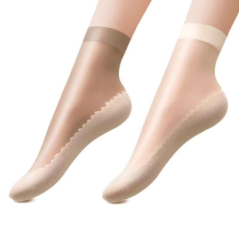 Andra generationens halkfria bomullsstrumpor för kvinnor - Anti-nopp och slitstarka för vår/sommar