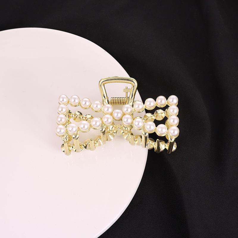 Pearl Rhinestone Hair Clip - Korean Fashion Hair Accessory
