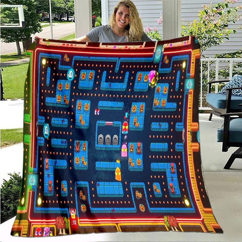 Game blanket retro game maze flannel blanket gamer blanket gift blanket
