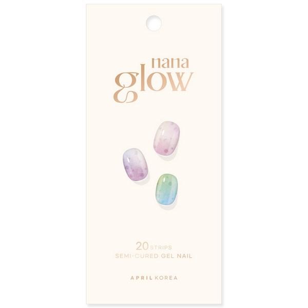 

April Korea Nana Glow semi-cured gel nail sticker 20p set, GN05 Fantasia, 1 piece
