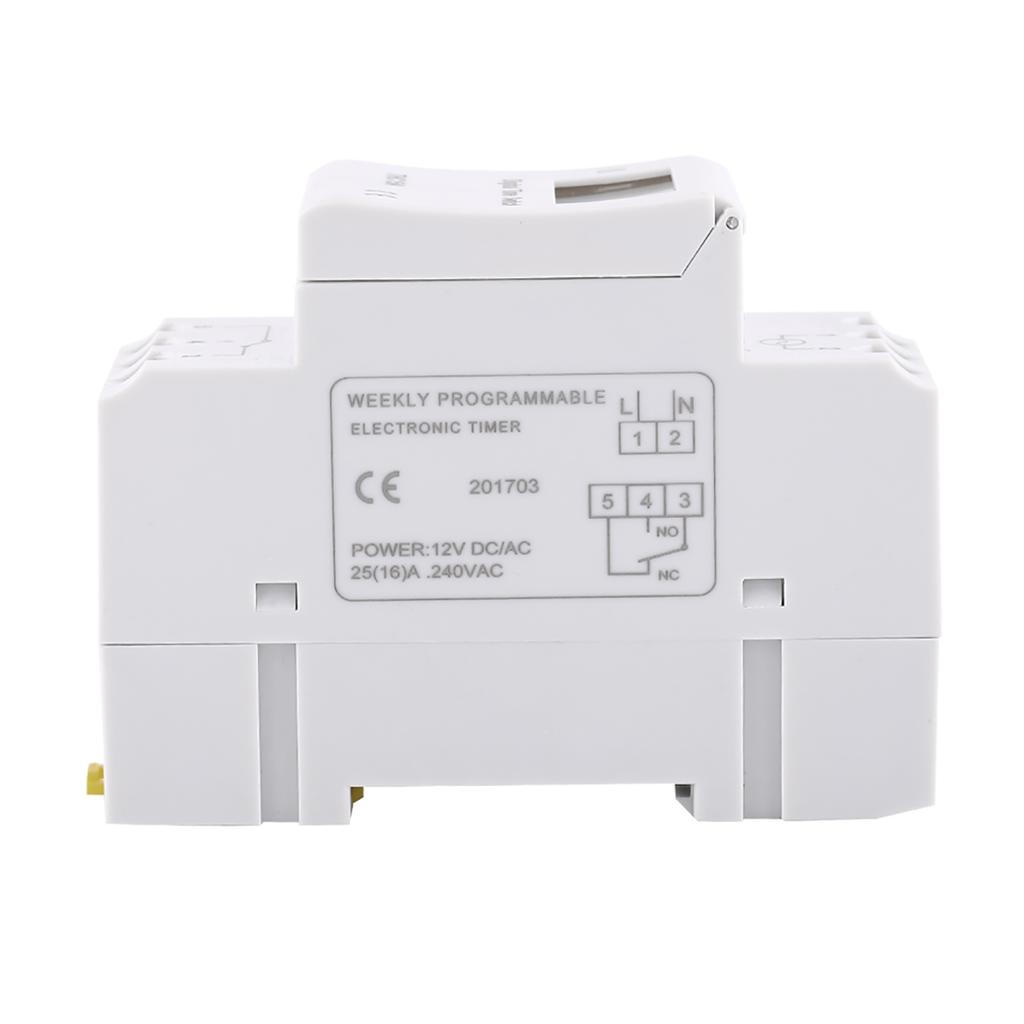 LCD Display Weekly Programmable Electronic Relay Time Switch 16on&8off Timer(ACDC24V)