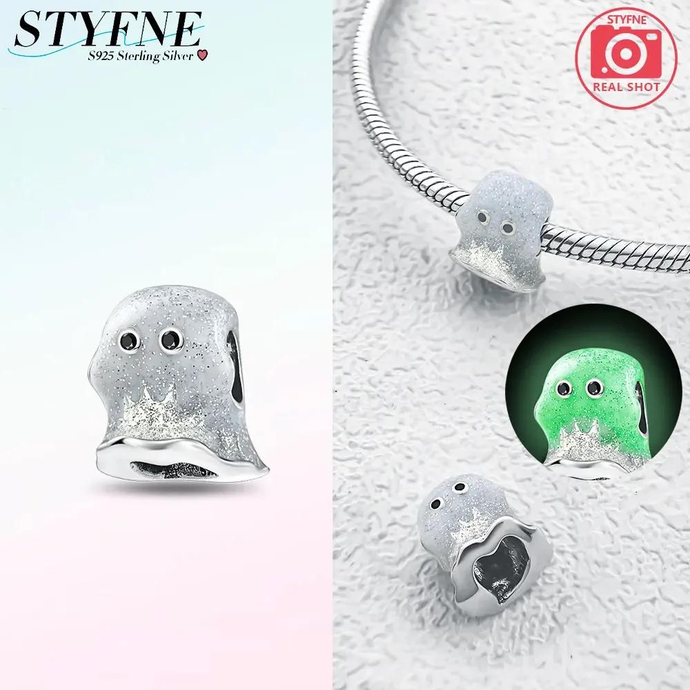 

Charm Fit Original Bracelets Halloween Glow In The Dark Boo Ghost Spooky Pumpkin Skull Copper Charms Jewelry