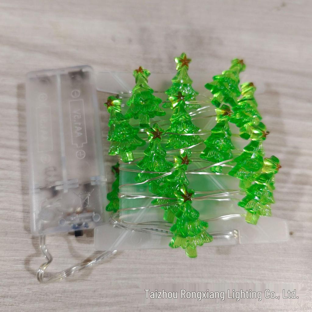 LED Christmas String Lights - Santa, Candy Cane & Snowman Designs with Battery Box, Copper Wire Decoration