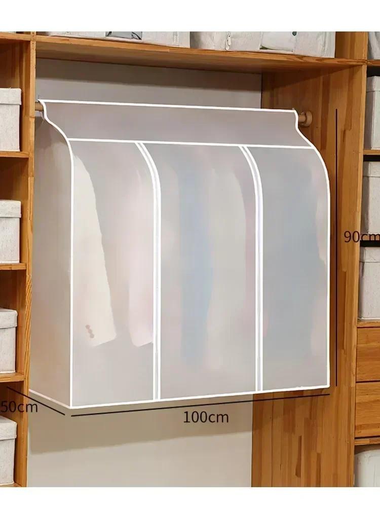 Transparent Clothes Hanging Dust Cover Dress Suit Coat Storage Bag Case Organizer Wardrobe Dress Clothing Hanging Dust Proof Bag