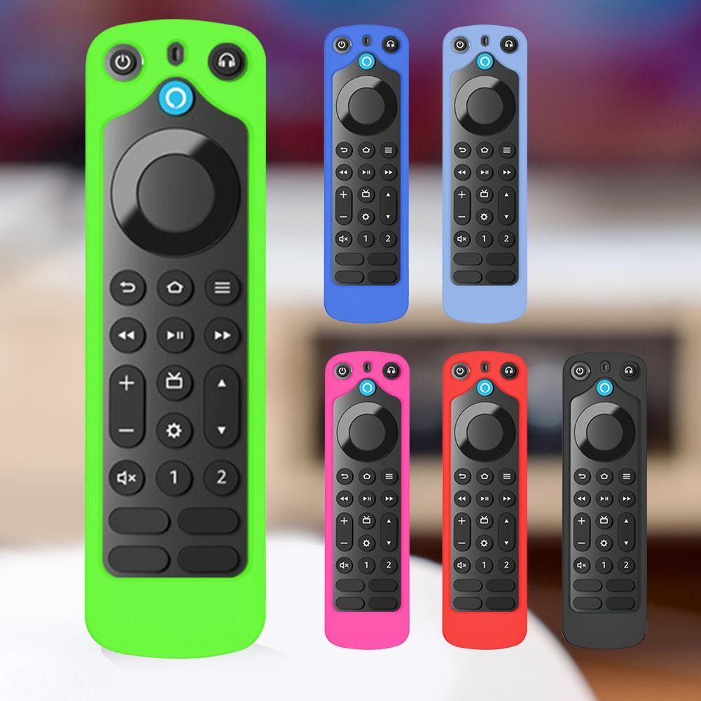 Silicone Protective Sleeves with Lanyard Remote Control Protective Cover Anti Lost for  Alexa Voice Remote Pro for Fire TV