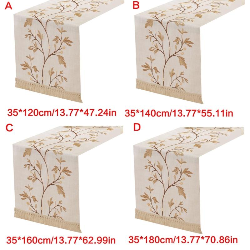 Soft Polyester Table Runner for Dining Table Decoration Natural Feel Easy Cleaning Sturdy Home Accent