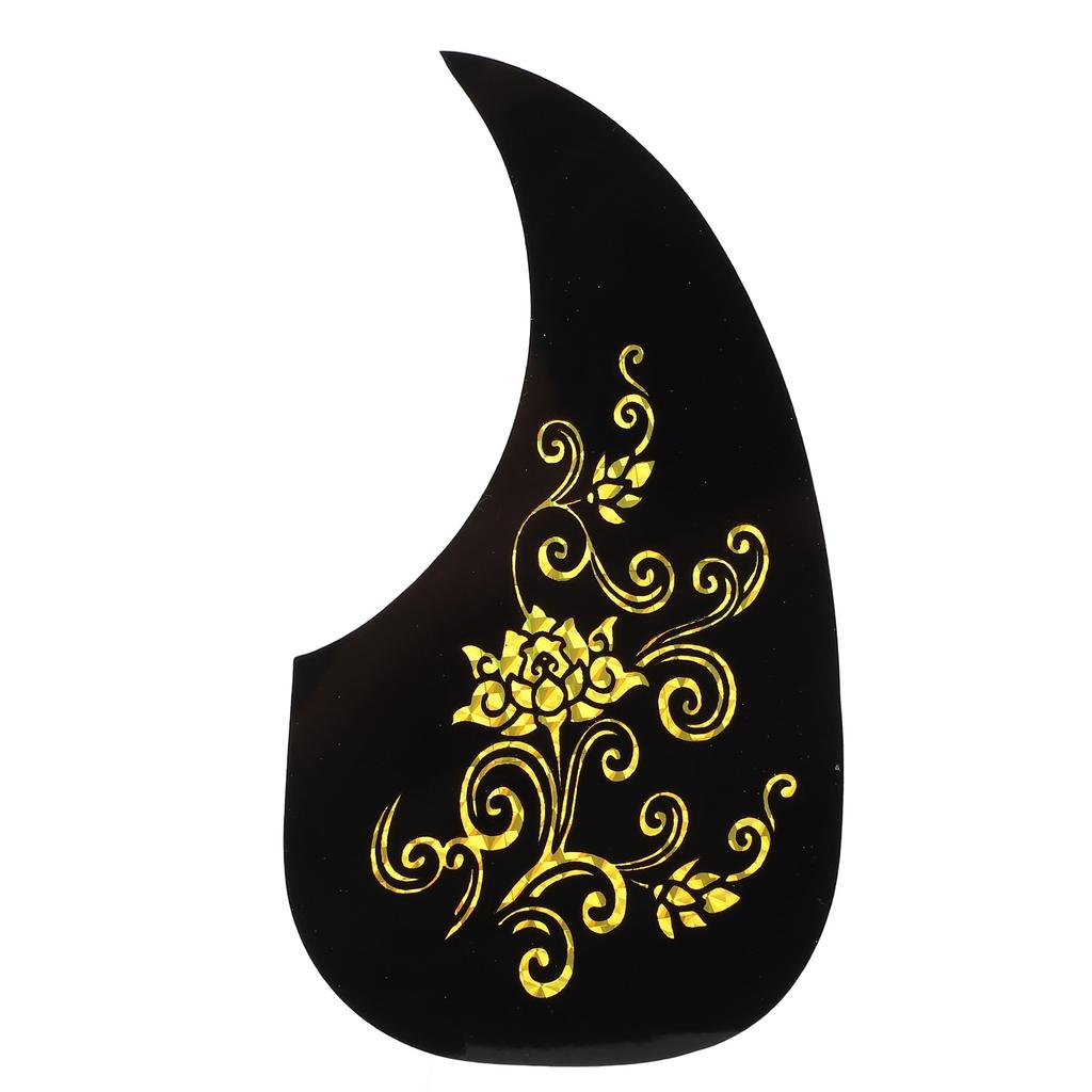 Battipenna per Chitarra PVC Protettivo Decorativo Autoadesivo Piastra Antigraffio per Chitarra Acustica Modello Oro