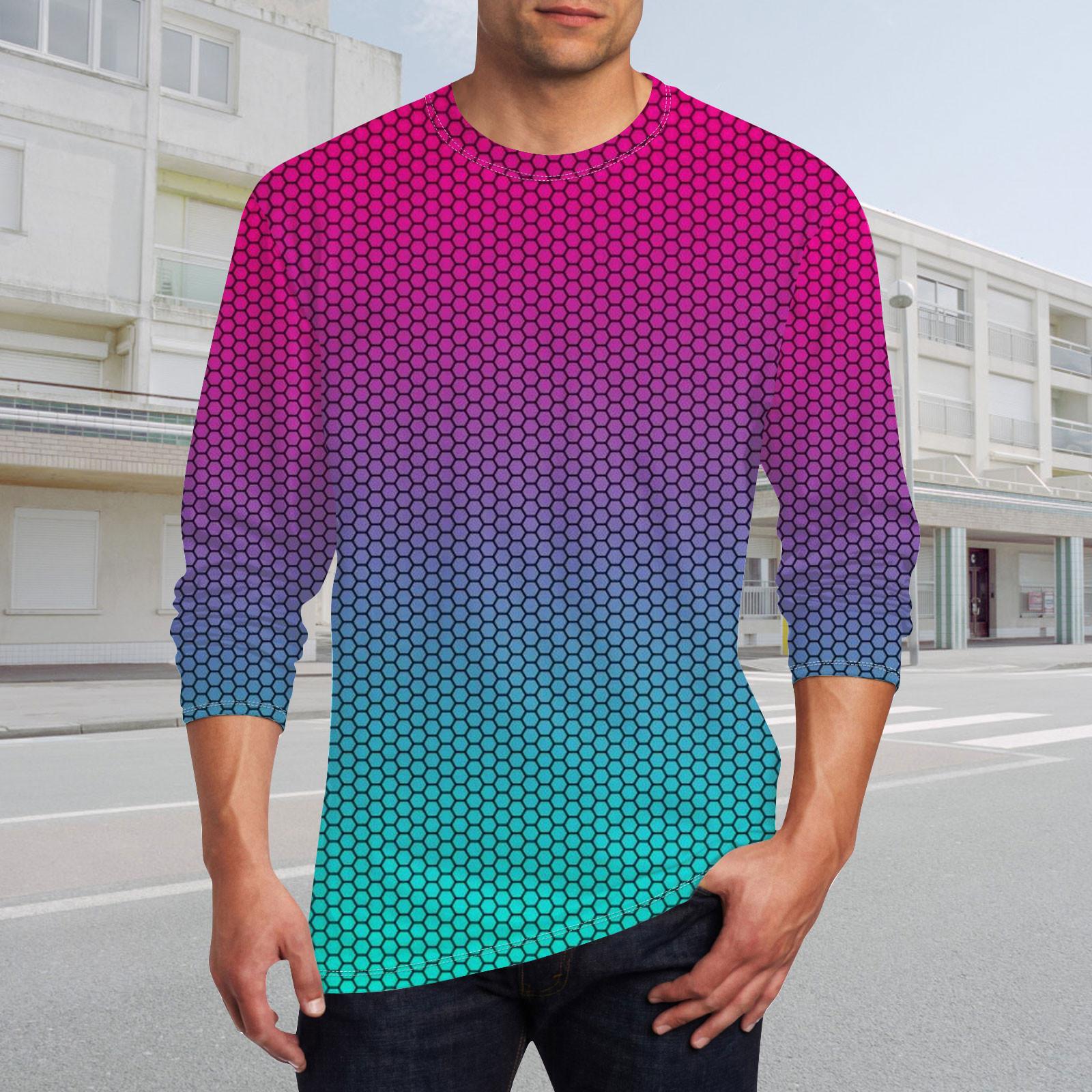 

Муж. Футболка Круглый вырез Одежда Одежда На открытом воздухе Длинный рукав С принтом Модельер Винтаж M